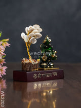 Crystal Stone Tree With Ganesha Idol - Wl2203 Glass Decor