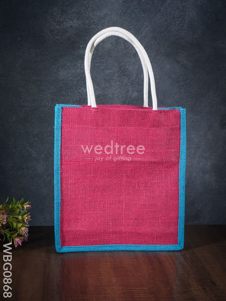 Customizable Baby Shower Jute Bag - 10 Inch Wbg0868 Bags