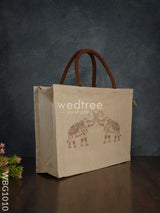 Customizable Printed Juco Bag - Elephants Wbg1010 Jute Bags