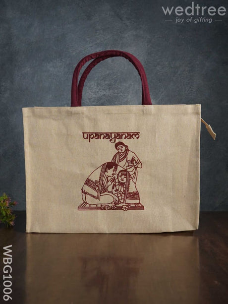 Customizable Printed Juco Bag - Upanayanam Wbg1006 Jute Bags