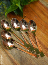 Cutlery Set (Table Spoon Desert Spoon Teaspoon And Fork) - Rose Gold (Set Of 24 Pieces) Wl0348