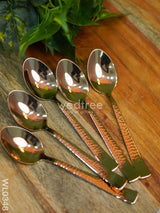 Cutlery Set (Table Spoon Desert Spoon Teaspoon And Fork) - Rose Gold (Set Of 24 Pieces) Wl0348