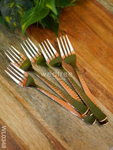 Cutlery Set (Table Spoon Desert Spoon Teaspoon And Fork) - Rose Gold (Set Of 24 Pieces) Wl0348