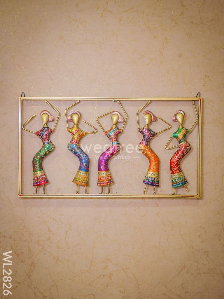 Dancing Dolls Wall Hanging Frame - Wl2826 Metal Decor