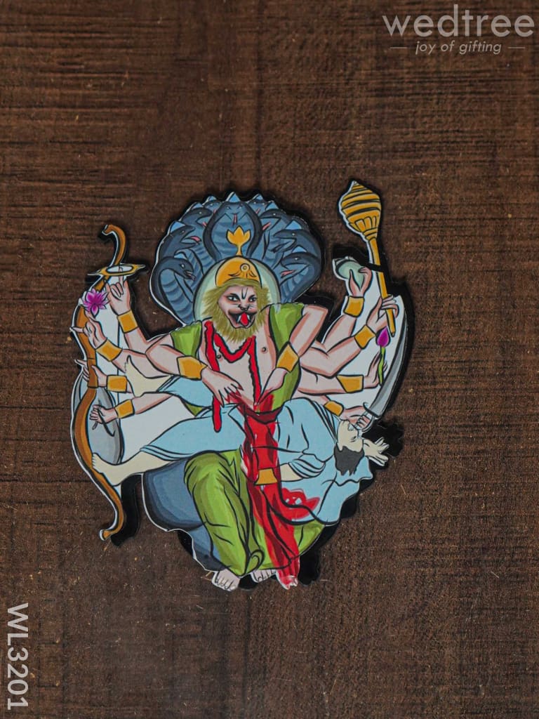 Dasavatharam Fridge Magnet Set - Wl3201 Wooden Decor