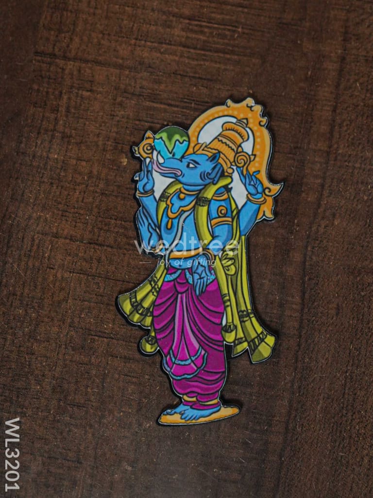 Dasavatharam Fridge Magnet Set - Wl3201 Wooden Decor