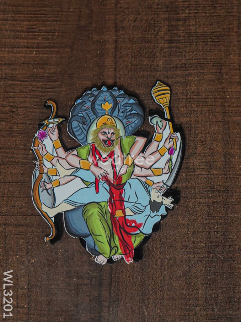 Dasavatharam Fridge Magnet Set - Wl3201 Wooden Decor