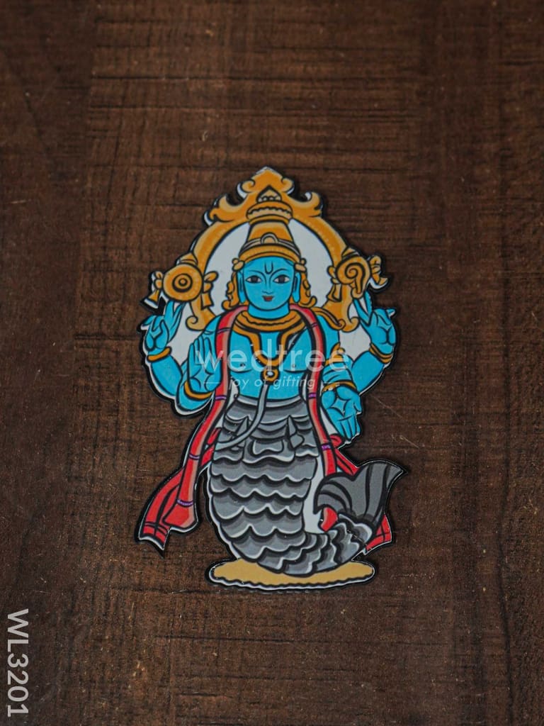 Dasavatharam Fridge Magnet Set - Wl3201 Wooden Decor