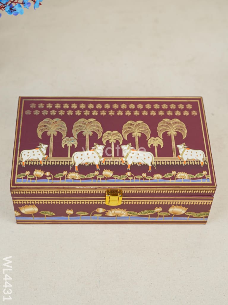 Decorative 2 Jar Dry Fruit Box - Pichwai Wl4431