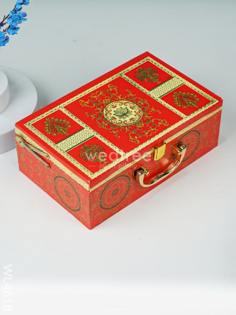 Decorative 2 Jar Dry Fruit Box - Red Wl4618