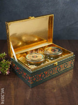 Decorative 2 Jar Dry Fruit Box - Wl3074