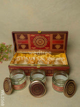 Decorative 3 Jar Dry Fruit Box - Wl3568