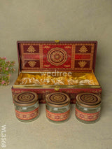 Decorative 3 Jar Dry Fruit Box - Wl3568