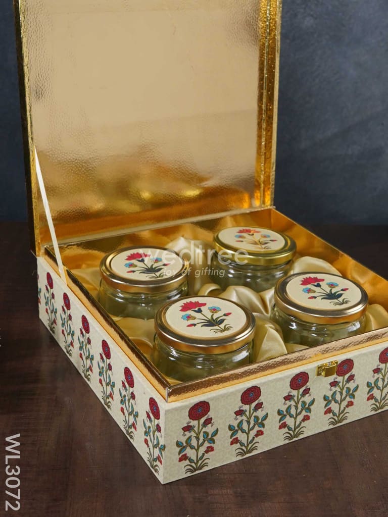 Decorative 4 Jar Dry Fruit Box - Wl3072