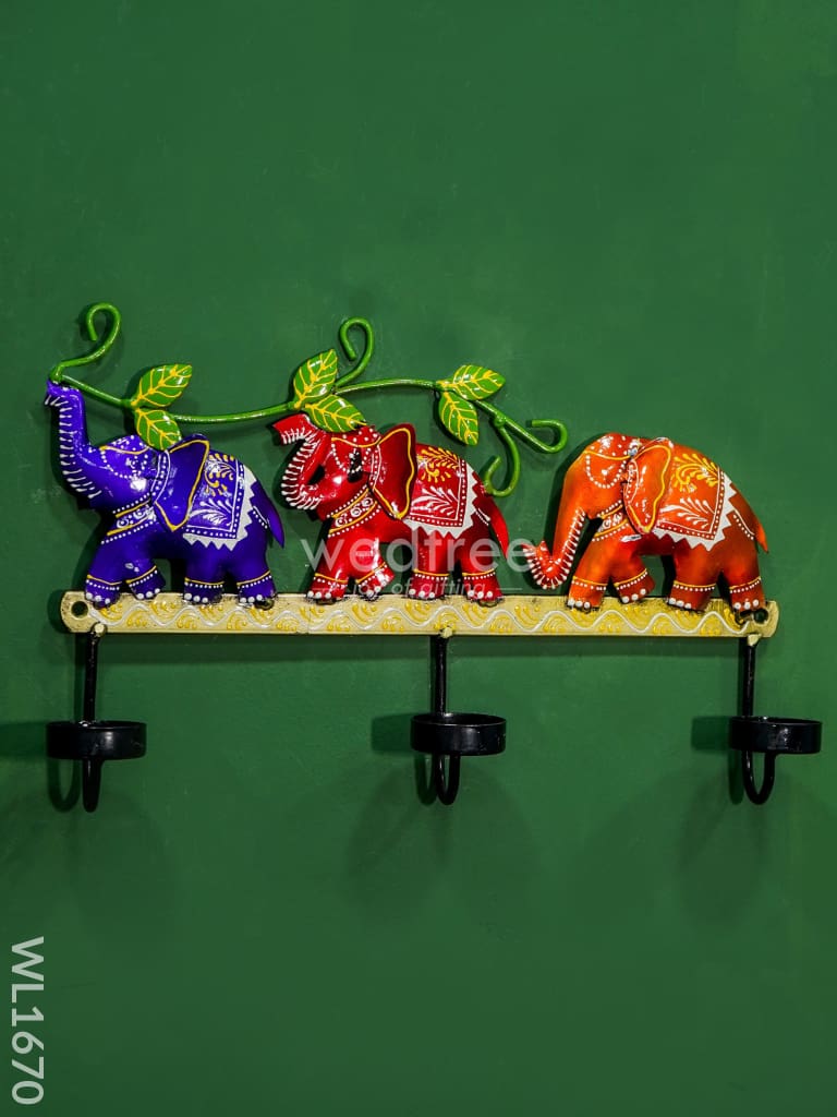 Decorative Candle Holder - Elephant Wl1670 Metal Decor Hanging