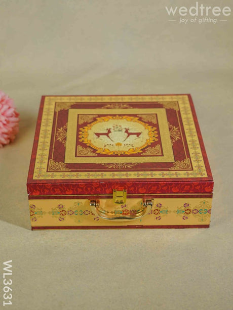 Decorative Deer Designed 4 Jar Dry Fruit Box - Wl3631