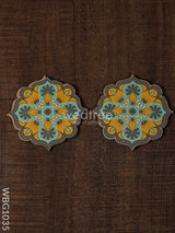 Decorative Diya Coaster - Set Of 2 Wbg1035 Pooja Utilities