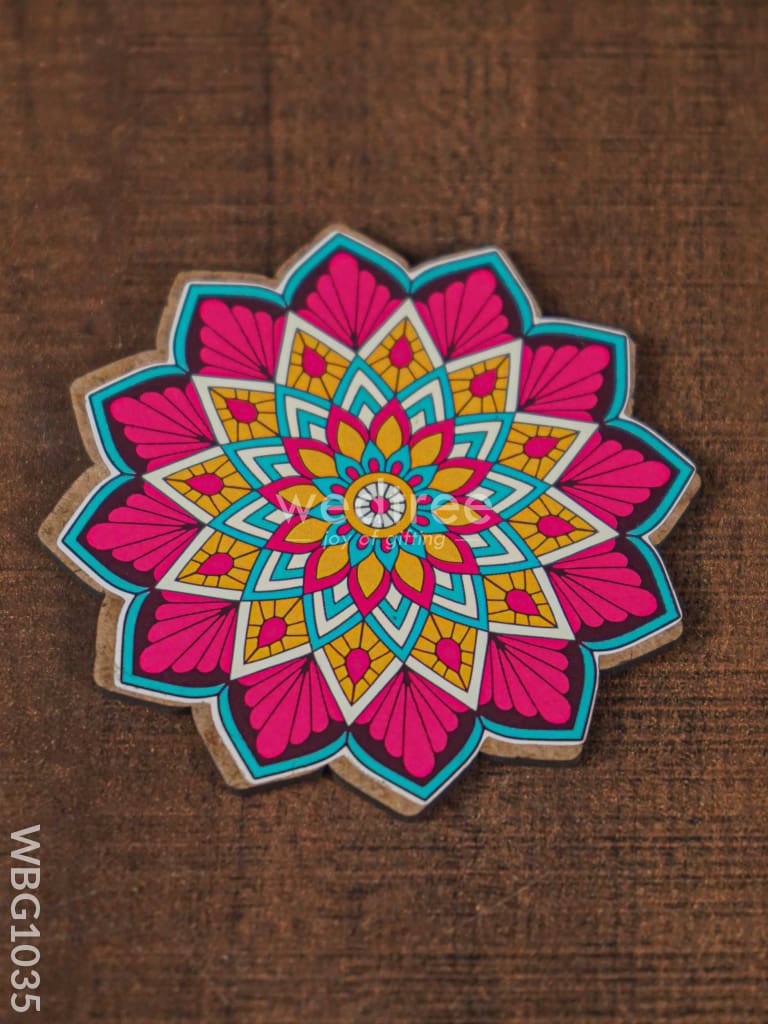 Decorative Diya Coaster - Set Of 2 Wbg1035 Pooja Utilities