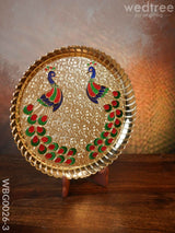 Decorative Double Peacock Designed Fiber Plastic Plate - Wbg0026 Big Trays & Plates