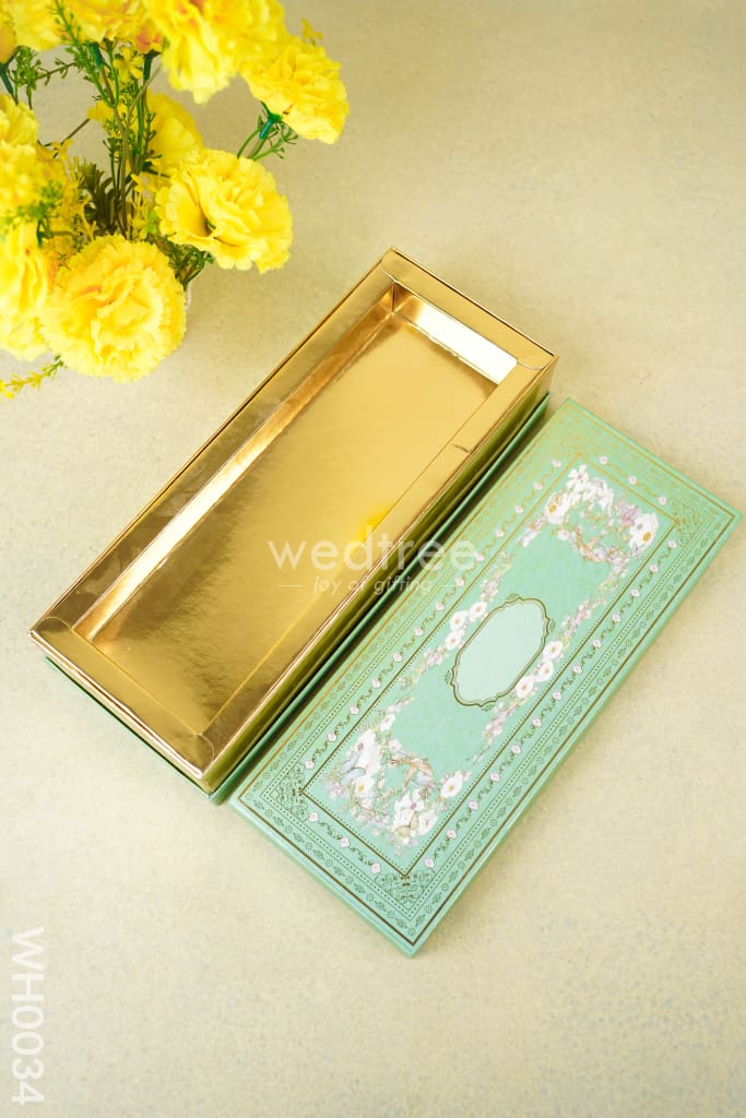 Decorative Floral Box - Green Wh0034 Tin Jars & Boxes Rg