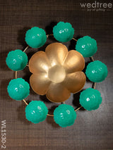 Iron Rangoli - Wl1530 Green Metal Decor Showpiece