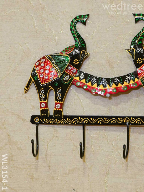 Decorative Key Hanger - Elephant Wl3154 Metal Decor Hanging