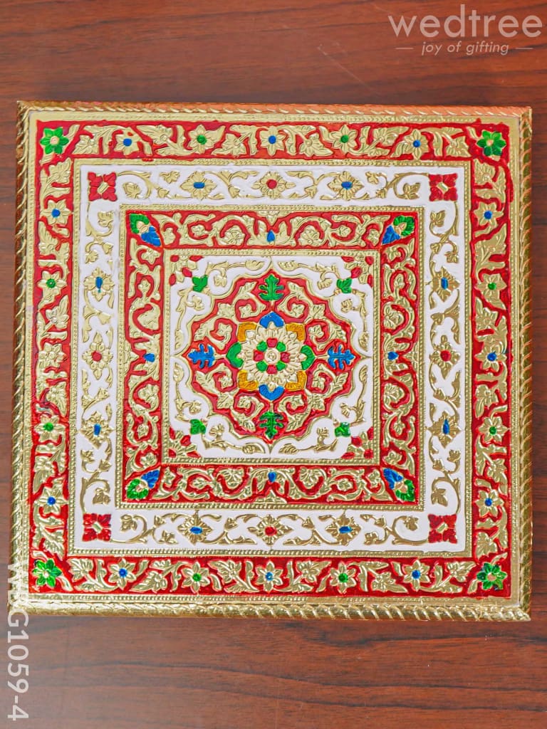 Decorative Meenakari Manai - 11.5 Inch Wbg1059-4 Pooja Utilities
