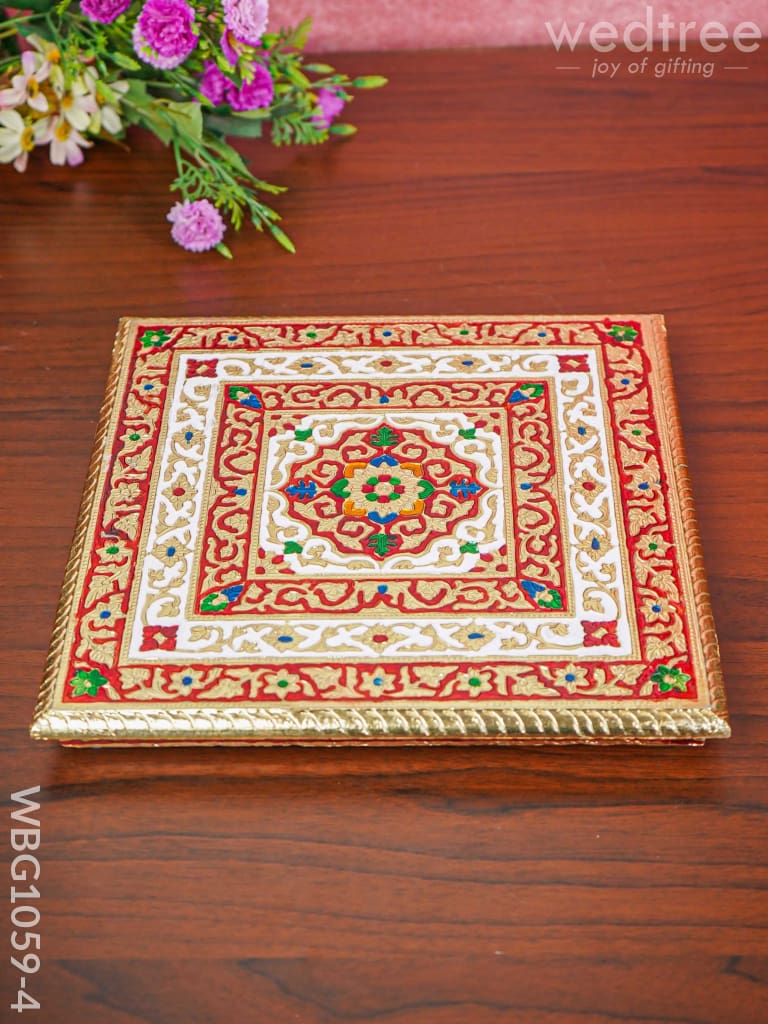 Decorative Meenakari Manai - 11.5 Inch Wbg1059-4 Pooja Utilities