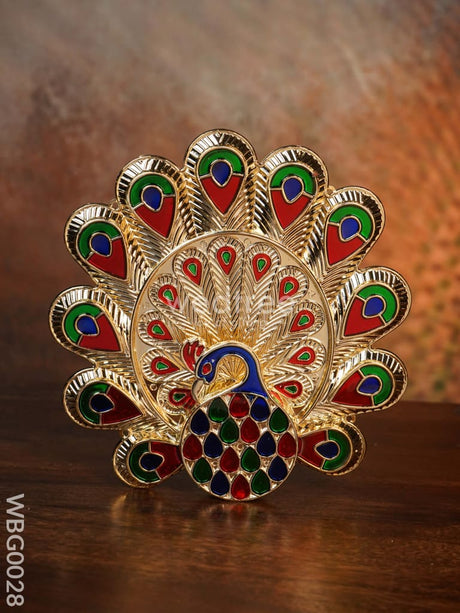 Decorative Peacock Designed Kumkum Thali - Wbg0028 Holders