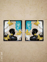 Decorative Wall Hanging (Set Of 2) - Wl2907 Metal Decor