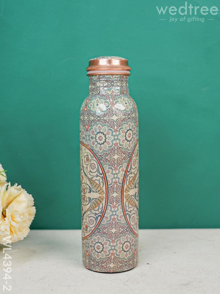 Designer Copper Bottle - 650 Ml Wl4394 1 Ltr Dining Essentials