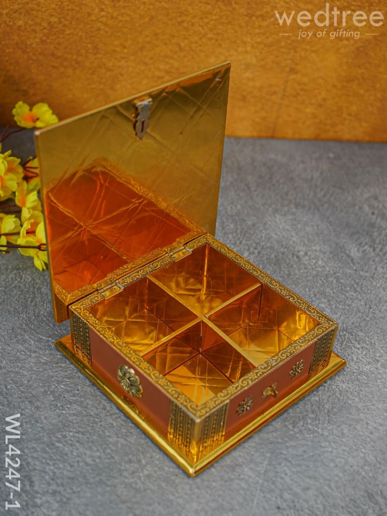 Mdf Designer Dry Fruit Box - Wl4247 Rg