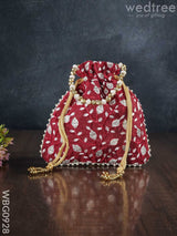 Designer Potli Bag With All Over Embroidery - Wbg0928 Bags