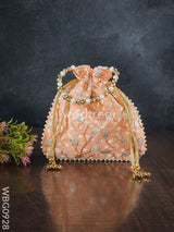 Designer Potli Bag With All Over Embroidery - Wbg0928 Bags