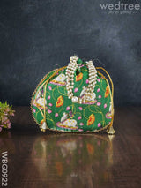 Designer Potli Bag With Pichwai Prints - Wbg0922 Bags