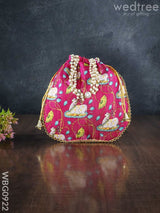 Designer Potli Bag With Pichwai Prints - Wbg0922 Bags