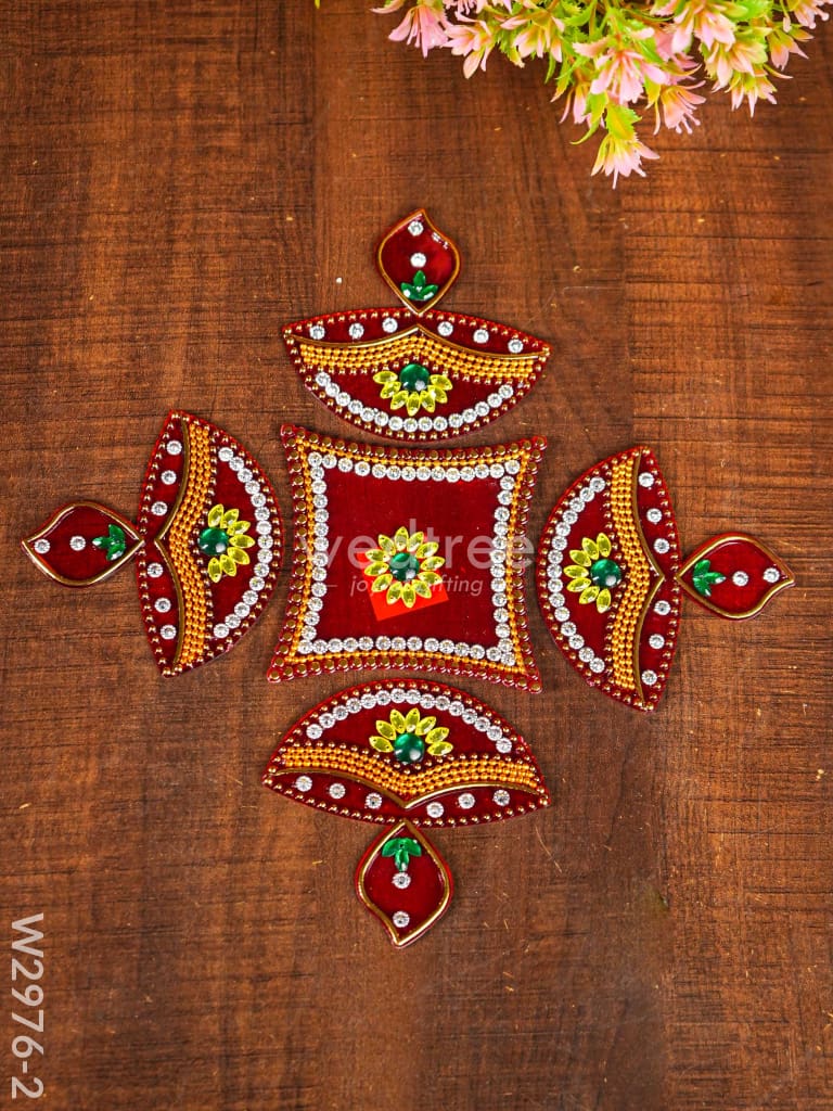 Designer Rangoli Mixed Design - W2976 Pooja Utilities