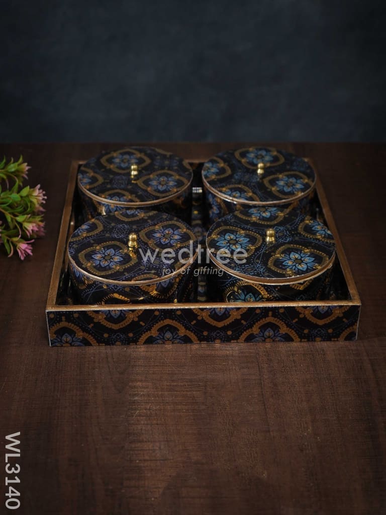 Digital Printed Containers With Tray Set - Wl3140 Dining Essentials