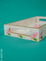 Digital Printed Lotus Design Tray - Mdf - Wl4298 Dining Essentials