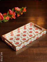 Digital Printed Lotus Tray - 13 X 7 Wl3708 Wooden Trays