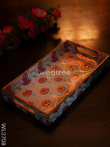 Digital Printed Lotus Tray - 13 X 7 Wl3708 Wooden Trays