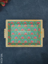 Digital Printed Meenakari Tray - Wl4254 Trays & Plates