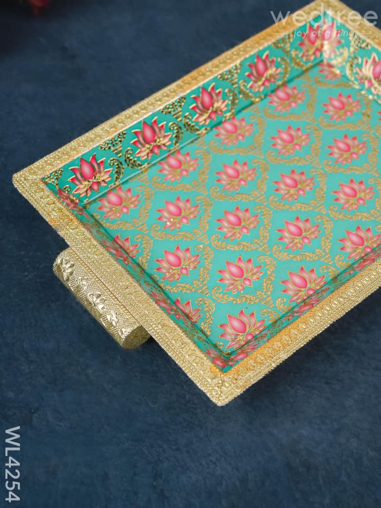 Digital Printed Meenakari Tray - Wl4254 Trays & Plates