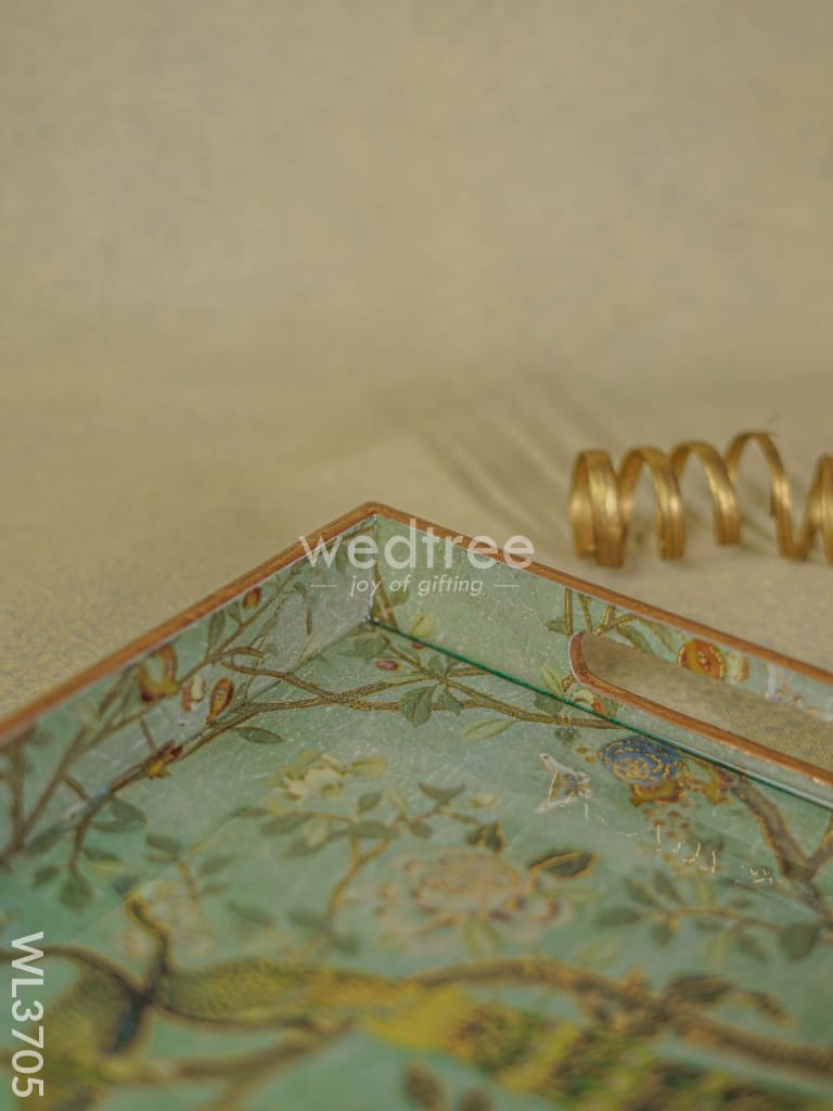 Digital Printed Peacock Tray - 15 X 9 Wl3705 Wooden Trays