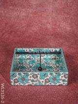 Digital Printed Tissue Holder - Wl3135 Floral Design Wooden Utility