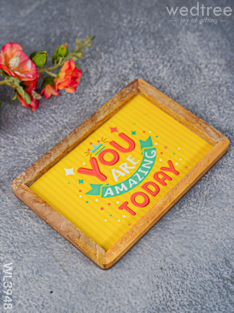 Digital Printed Wooden Rectangular Platter - Wl3948 Trays