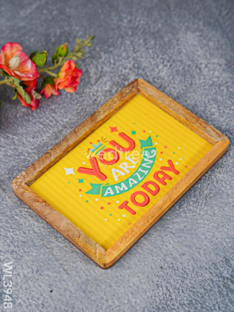 Digital Printed Wooden Rectangular Platter - Wl3948 Trays