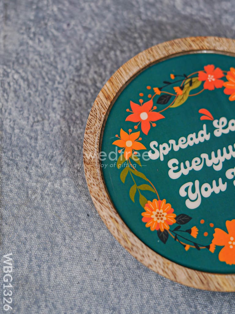 Digital Printed Wooden Round Plate - Wbg1326 Home Decors