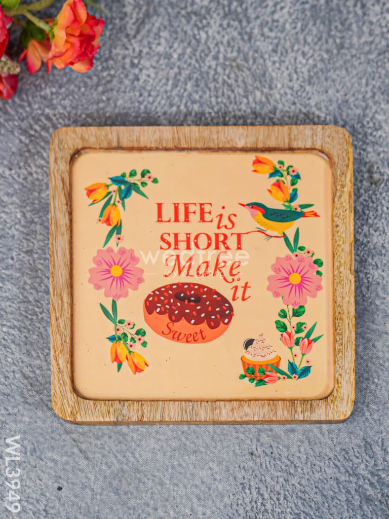 Digital Printed Wooden Square Platter - Wl3949 Trays