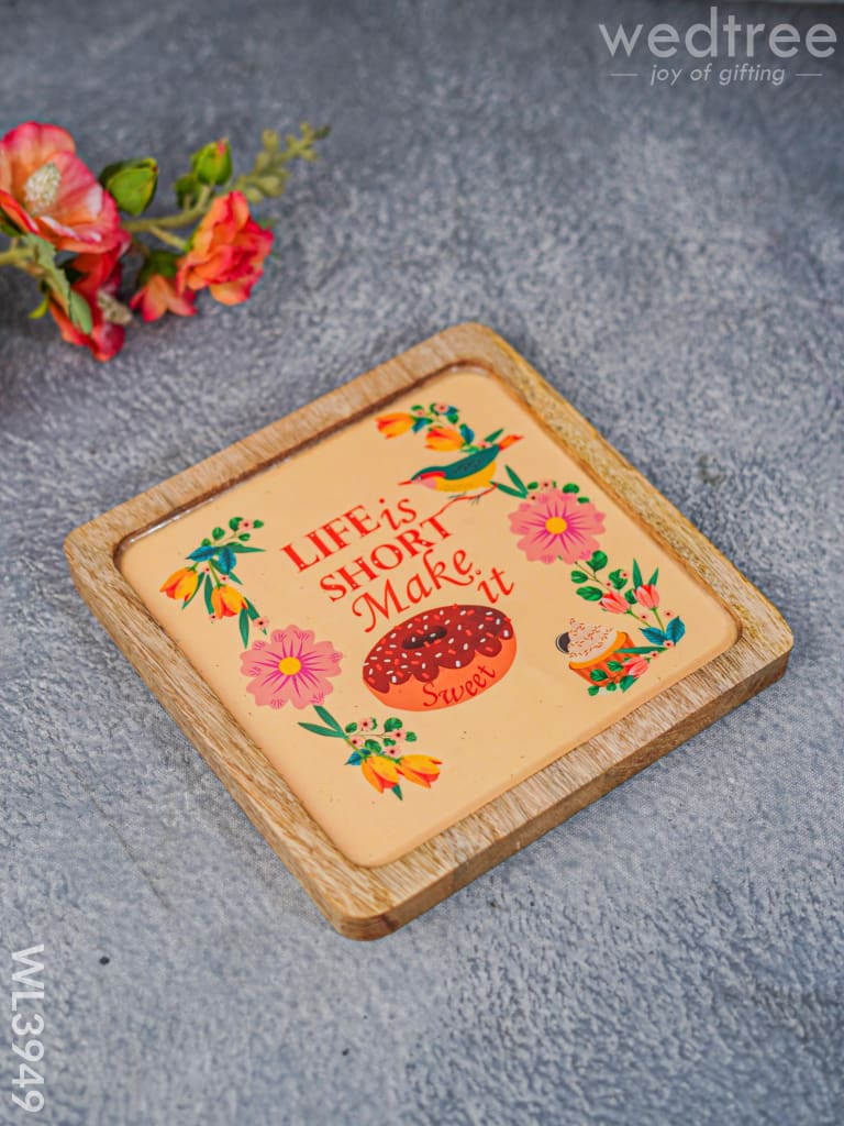 Digital Printed Wooden Square Platter - Wl3949 Trays